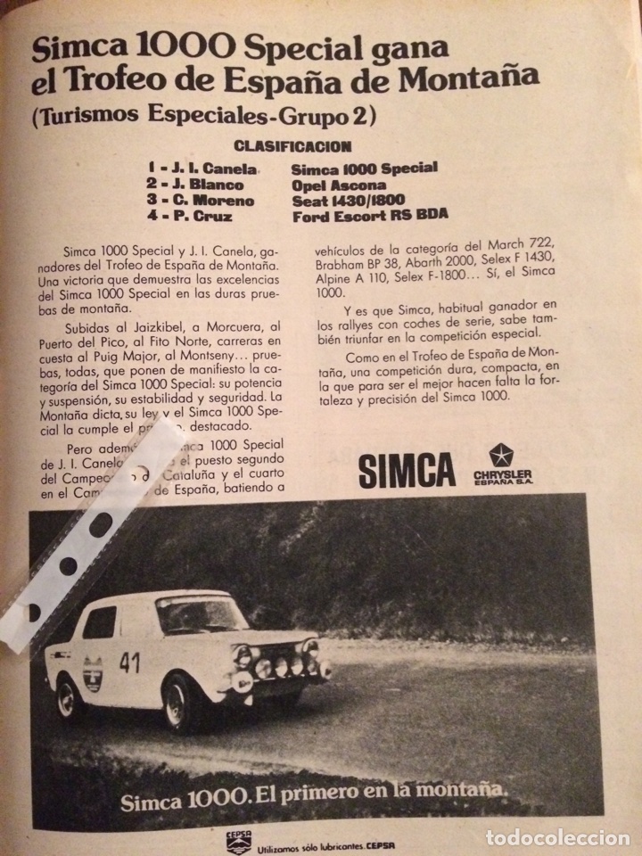 Outros artigos de papel: Publicidad autom&oacute;vil simca 1000 de 1975