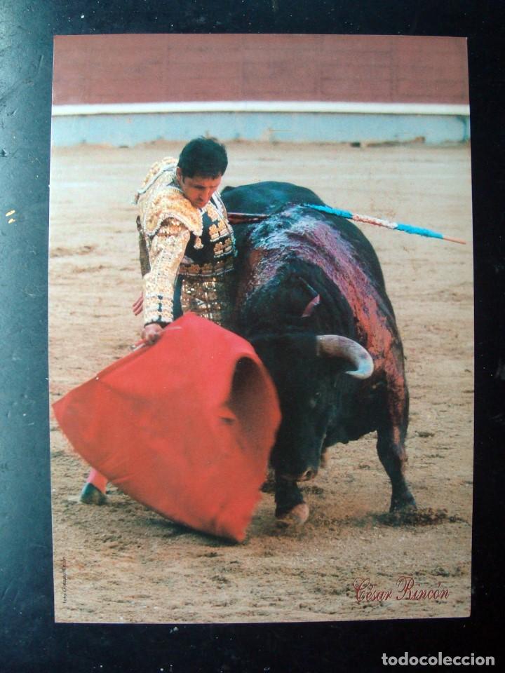Otros Art&iacute;culos de Coleccionismo en Papel: Tauromaquia, toros, hoja cartulina, torero cesar rincon - cerveza sure&ntilde;a - avianca aerolinea