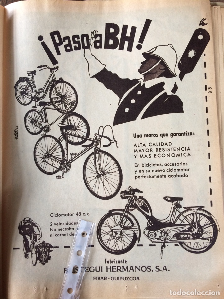 Outros artigos de papel: Publicidad bicicletas BH de 1956