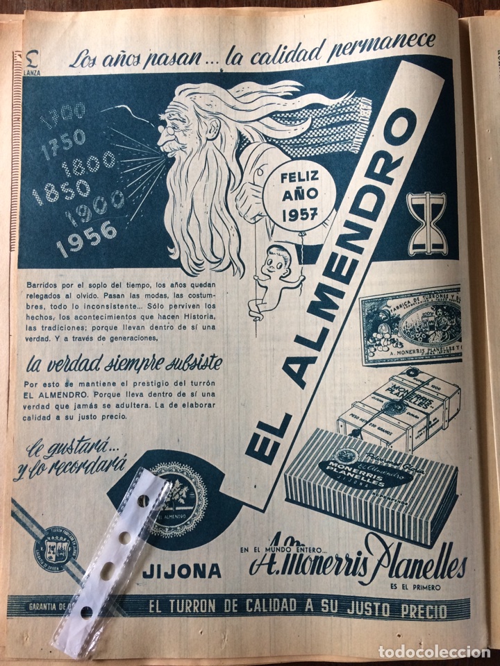 Collectionnisme Papier divers: Publicidad turr&oacute;n el almendro de 1956