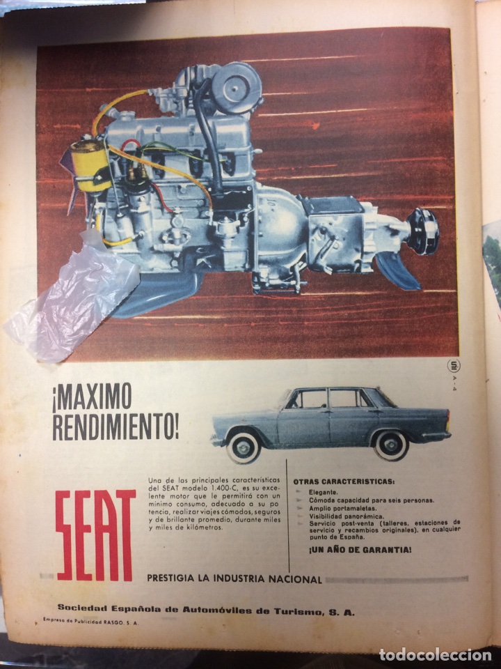 Collectionnisme Papier divers: Publicidad autom&oacute;vil Seat 1400 c de 1962