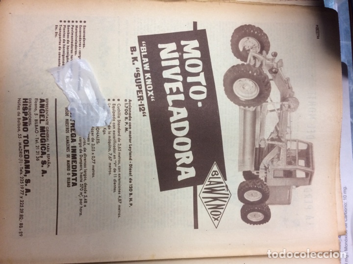 Collectionnisme Papier divers: Publicidad m&aacute;quinaria moto niveladora blawknox de 1961