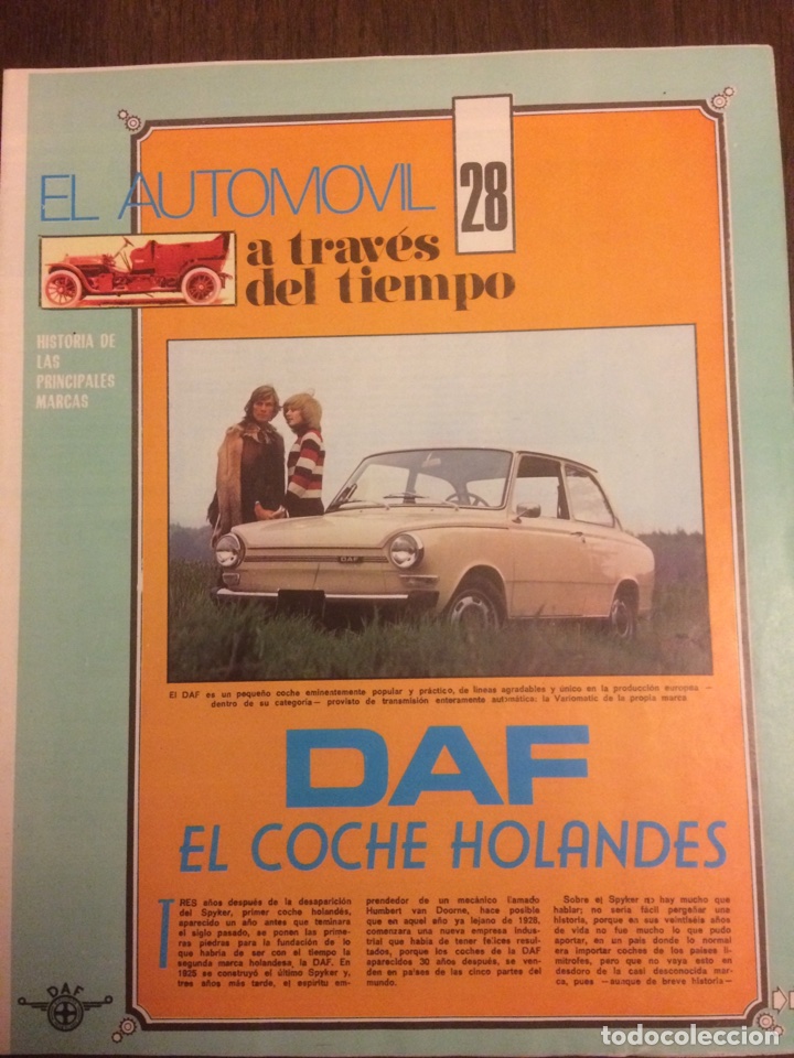 Collectionnisme Papier divers: Coleccionable autom&oacute;vil Daf a&ntilde;os 70