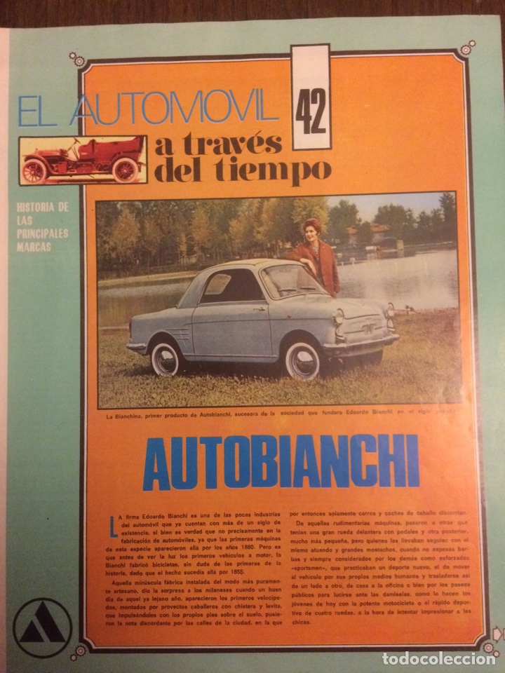 Collectionnisme Papier divers: Coleccionable autom&oacute;vil autobuanchi a&ntilde;os 70