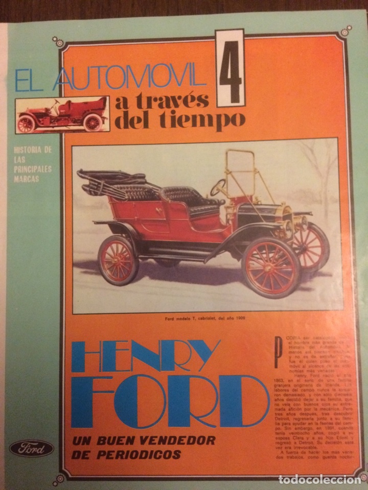 Collectionnisme Papier divers: Coleccionable autom&oacute;vil Ford a&ntilde;os 70