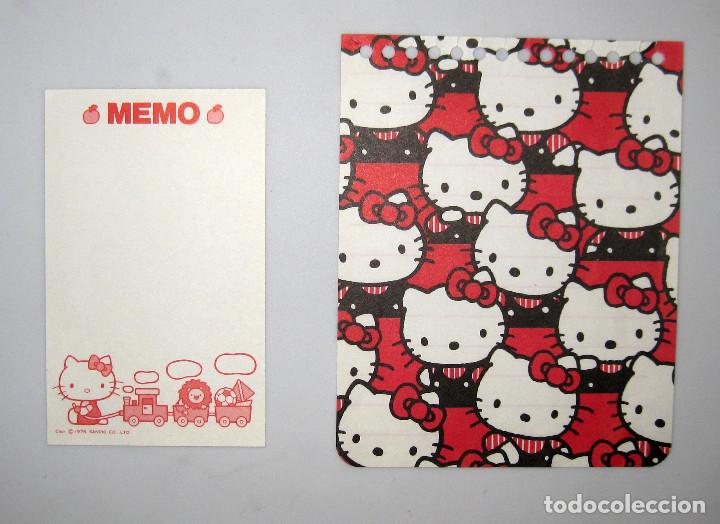 Otros Art&iacute;culos de Coleccionismo en Papel: LOTE DE DOS HOJAS DE BLOC DE NOTAS DE HELLO KITTY, A&Ntilde;OS 80-90, PAPEL