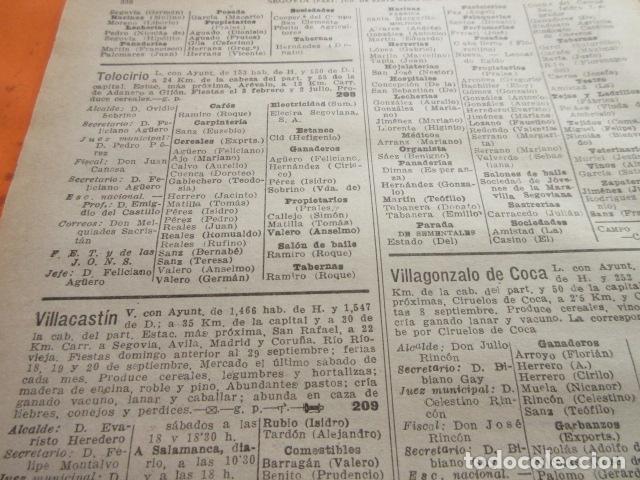 Otros art&iacute;culos de coleccionismo en papel: SEGOVIA 1947 -SAN CRISTOBAL VEGA SANGARCIA TABLADILLO VILLACASTIN TOLOCIRIO VILLAGONZALO LEER INT