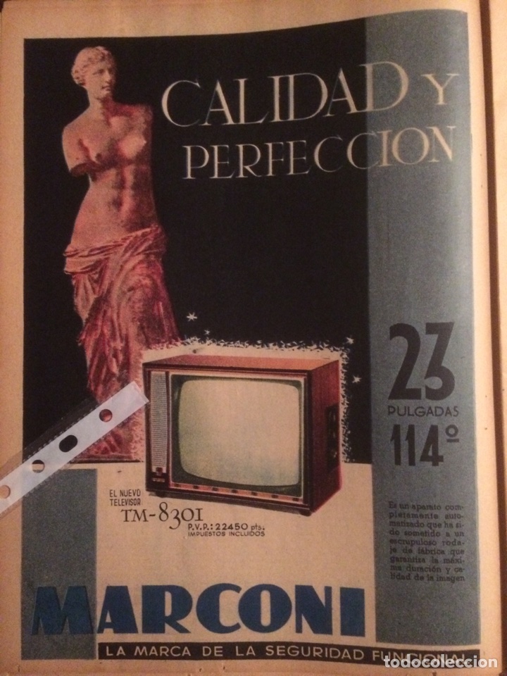 Collectionnisme Papier divers: Publicidad televisi&oacute;n marconi de 1961