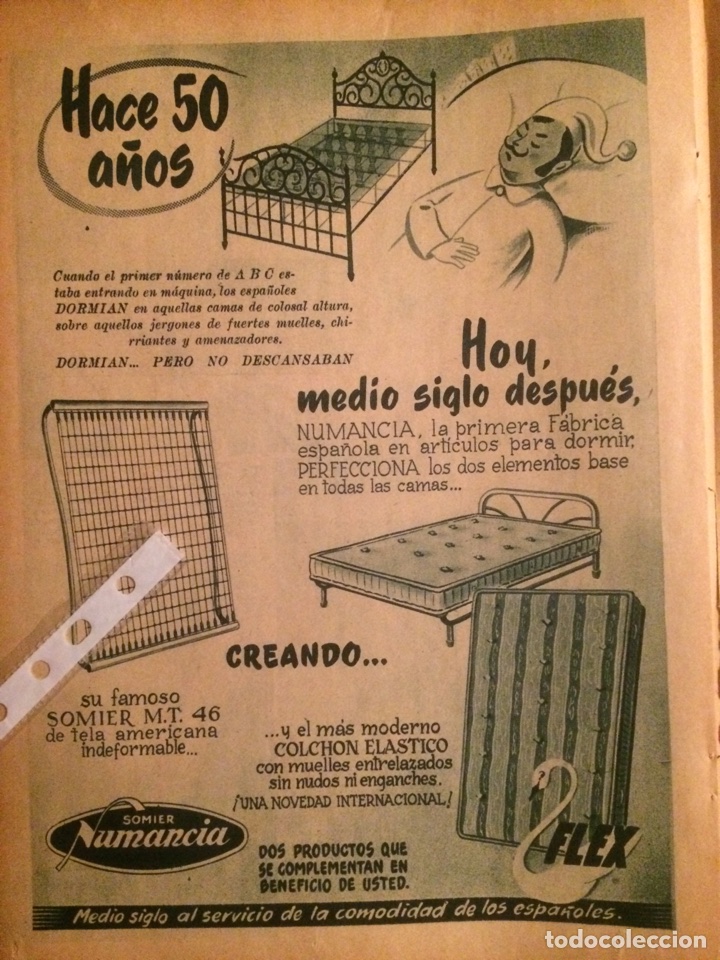 Collectionnisme Papier divers: Publicidad somier colch&oacute;n numancia fleco de 1955