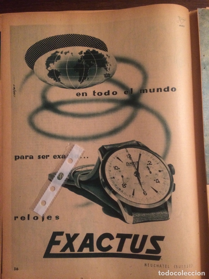 Collectionnisme Papier divers: Publicidad reloj exactus de 1955