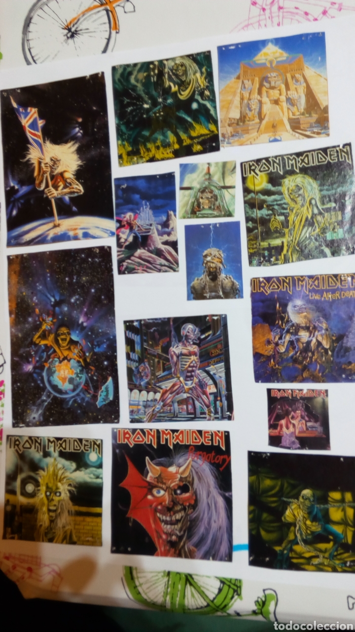 Otros Art&iacute;culos de Coleccionismo en Papel: 14 Recortes de revista de la mascota Eddie del grupo de m&uacute;sica Heavy Iron Maiden. A&ntilde;os 80