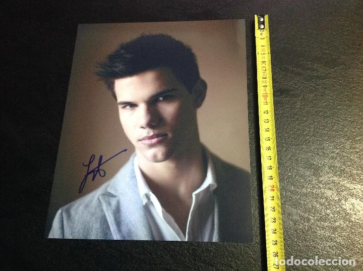 autógrafo taylor lautner firma a mano autografi - Buy Other objects made of  paper on todocoleccion