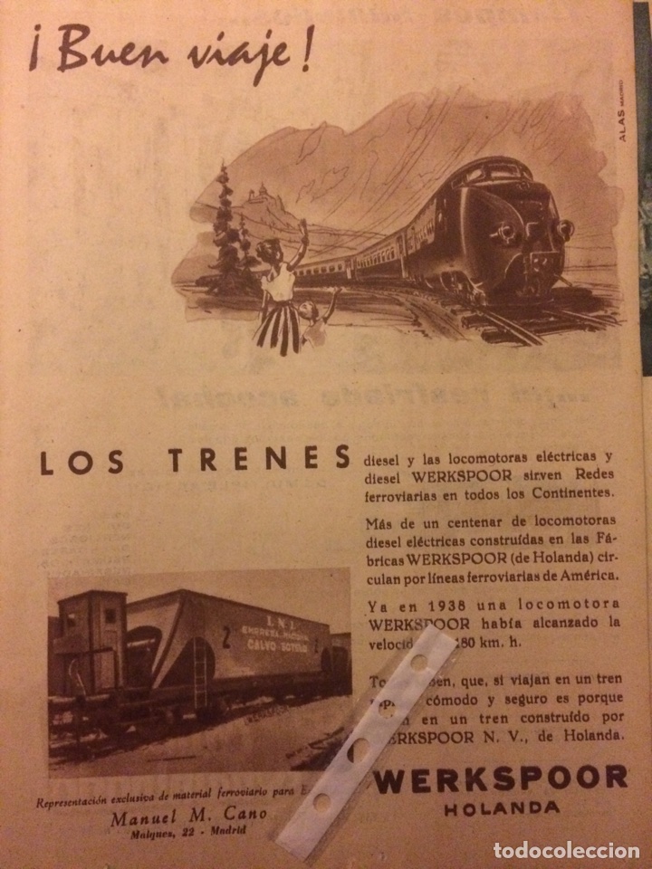 Collectionnisme Papier divers: Publicidad locomotoras el&eacute;ctricas di&eacute;sel werkspoor trenes ferrocarril de 1959
