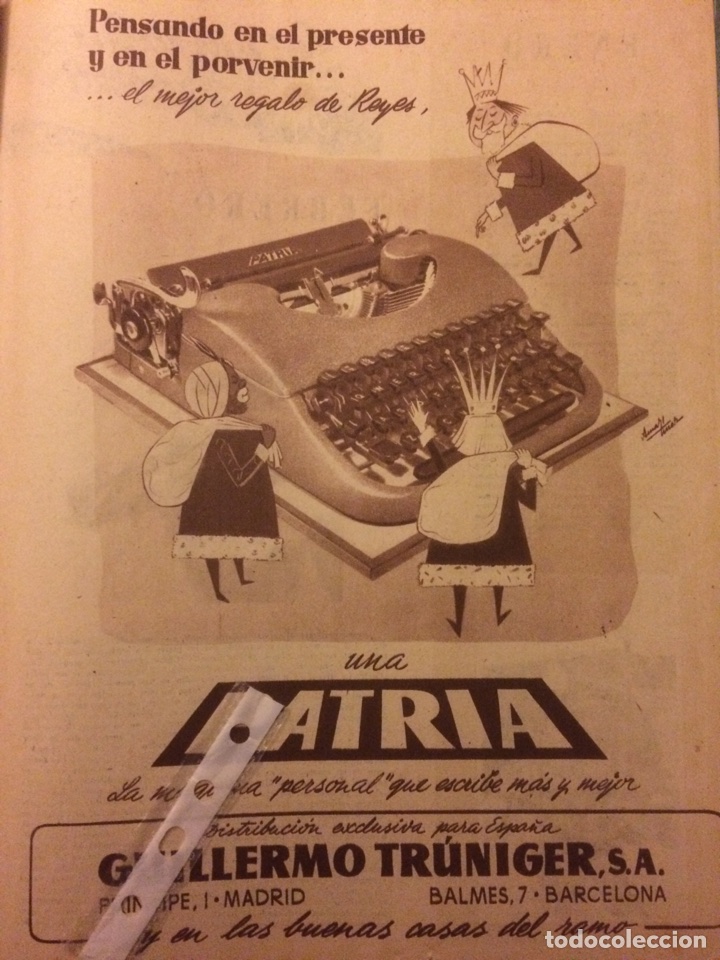 Collectionnisme Papier divers: Publicidad m&aacute;quina de coser patria de 1959