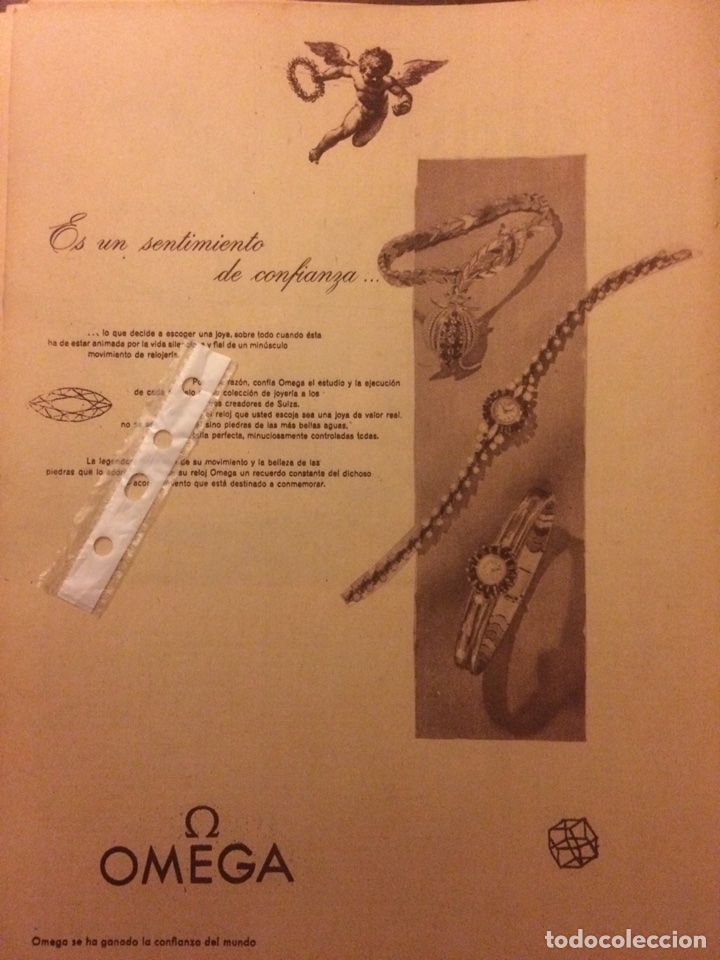 Collectionnisme Papier divers: Publicidad reloj omega de 1960