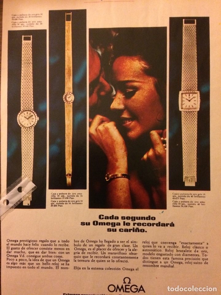 Collectionnisme Papier divers: Publicidad reloj omega de 1968