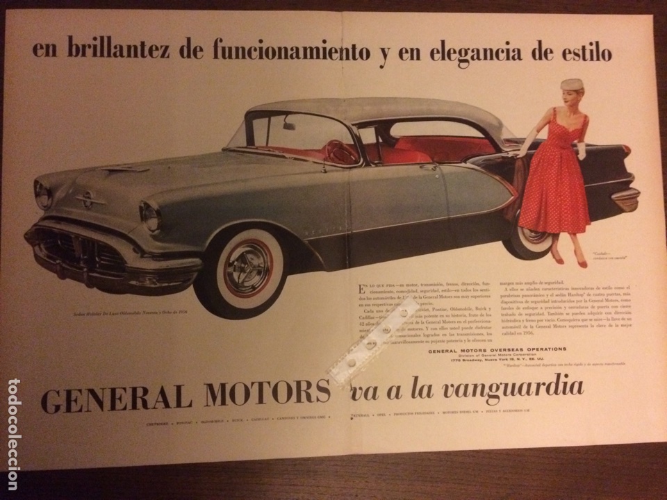 Outros artigos de papel: Publicidad autom&oacute;vil olfamobile de general motors de 1956