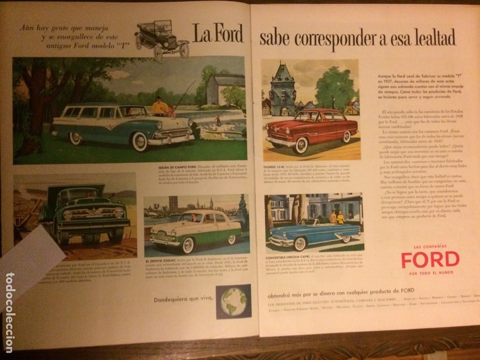 Outros artigos de papel: Publicidad autom&oacute;vil cami&oacute;n Ford de 1956
