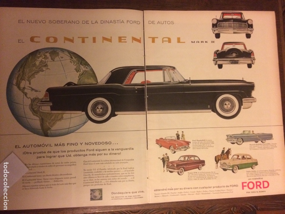 Outros artigos de papel: Publicidad autom&oacute;vil Ford continental mark II de 1956