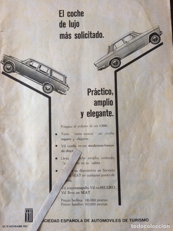 Paper Collecting Others: Publicidad autom&oacute;vil Seat 1500 de 1967