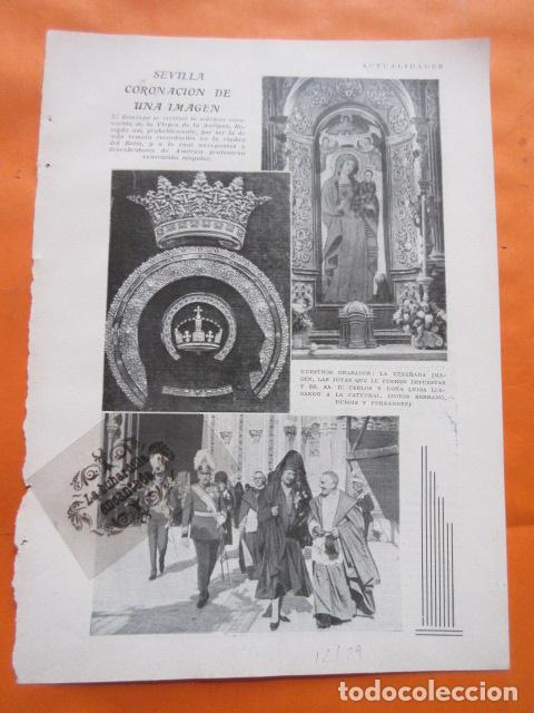 Otros Art&iacute;culos de Coleccionismo en Papel: RECORTE 1929 - SEVILLA CORONACION DE LA VIRGEN DE LA ANTIGUA -- SEMANA SANTA RELIGION