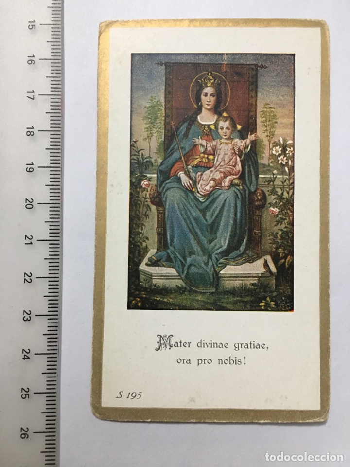 Otros art&iacute;culos de coleccionismo en papel: ESTAMPA RELIGIOSA. VIRGEN SEDENTE CON NI&Ntilde;O JES&Uacute;S. H. 1940