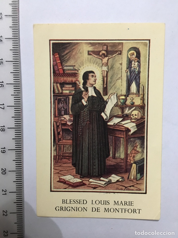 Collectionnisme Papier divers: ESTAMPA RELIGIOSA INGLESA. BLESSED LOUIS MARIE GRIGNION DE MONTFORT. H. 1940