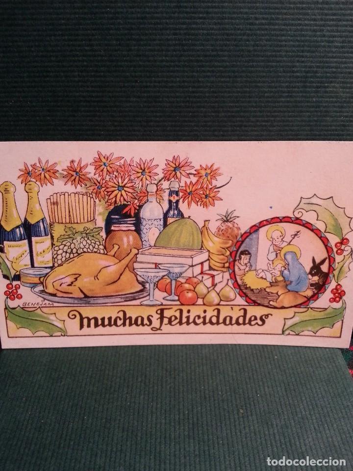 Collectionnisme Papier divers: M.BENEJAM-TBO-TARJETA NAVIDADES-MUCHAS FELICIDADES.