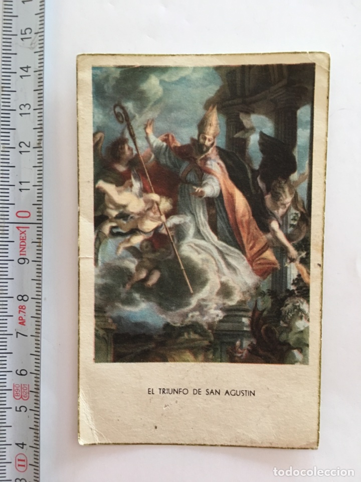 Otros Art&iacute;culos de Coleccionismo en Papel: ESTAMPA RELIGIOSA. EL TRIUNFO DE SAN AGUST&Iacute;N. H. 1950