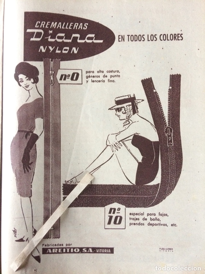 Paper Collecting Others: Publicidad cremalleras diana de 1961