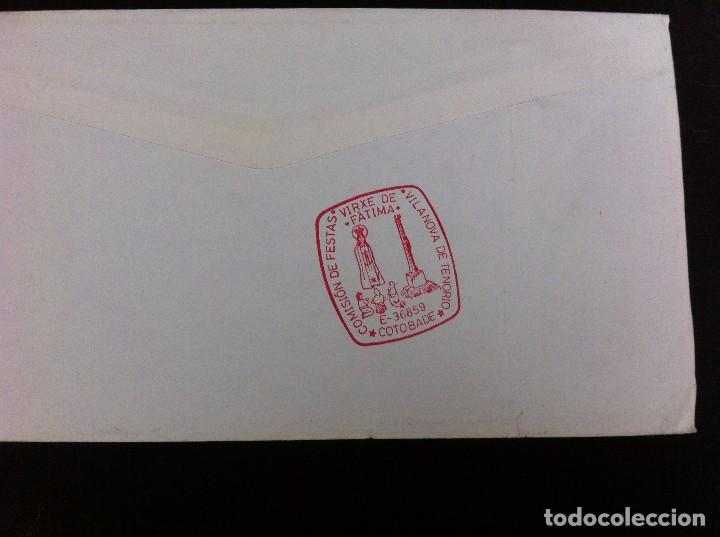 Outros artigos de papel: SOBRE COMERCIAL (COMISI&Oacute;N DE FESTAS VIRXE DE F&Aacute;TIMA VILANOVA DE TENORIO) COTOBADE, PONTEVEDRA. 1991.