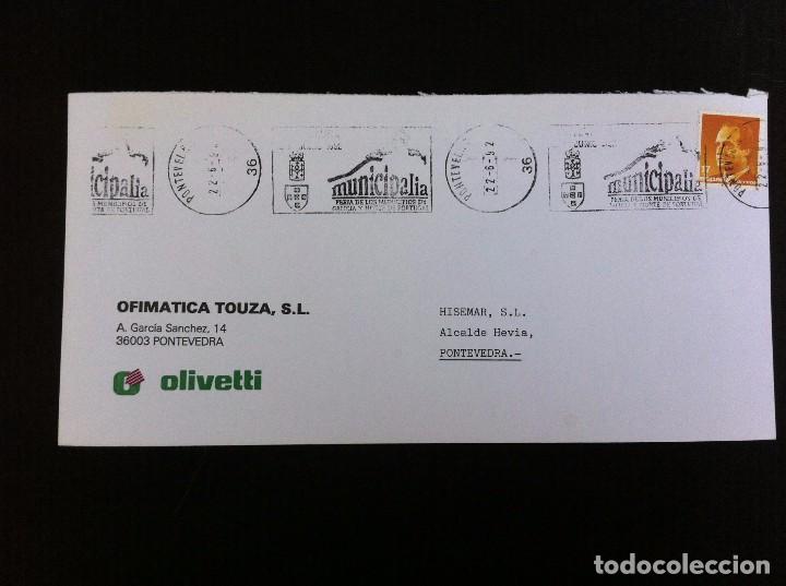 Sammelleidenschaft Andere Papierartikel: SOBRE COMERCIAL (OFIM&Aacute;TICA TOUZA, PONTEVEDRA)) 1992. ESTAMPACI&Oacute;N: FERIA MUNICIPIOS GALICIA