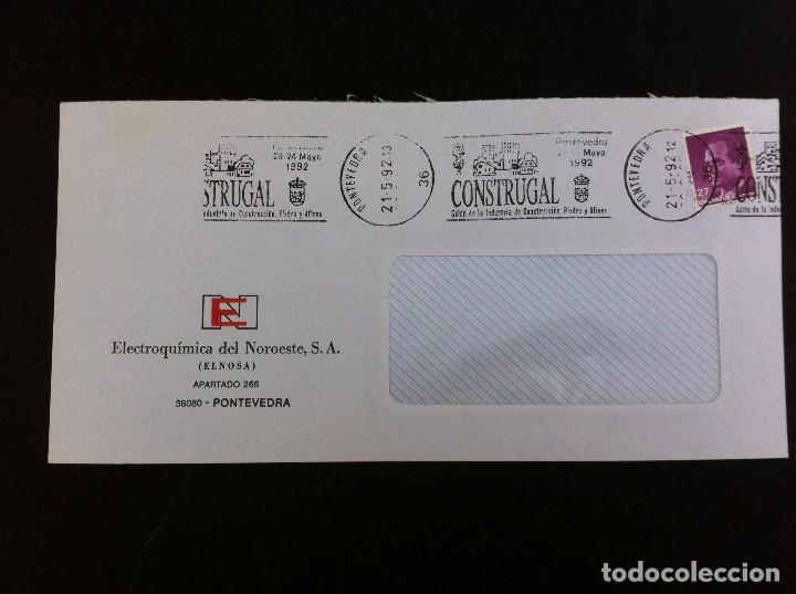 Collectionnisme Papier divers: SOBRE COMERCIAL (ELNOSA, PONTEVEDRA) 1992. ESTAMPACI&Oacute;N: CONSTRUGAL