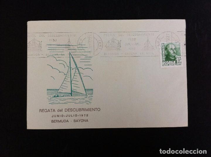 Outros artigos de papel: SOBRE COMERCIAL (REGATA DEL DESCUBRIMIENTO BERMUDA - BAYONA) 1972
