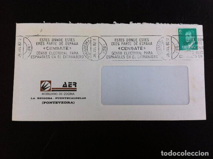 Collectionnisme Papier divers: SOBRE COMERCIAL (AER, MOBILIARIO COCINA) LA REIGOSA-PUENTECALDELAS, PONTEVEDRA. 1982