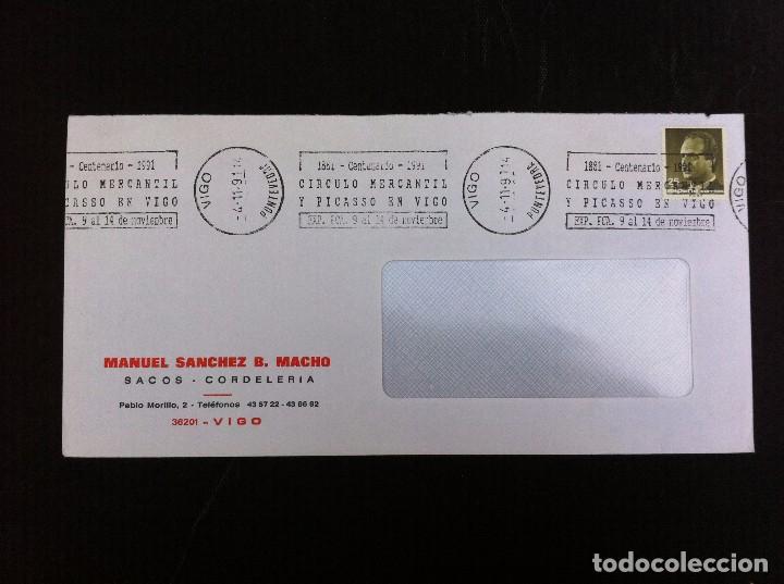 Sammelleidenschaft Andere Papierartikel: SOBRE COMERCIAL (MANUEL S&Aacute;NCHEZ MACHO)  VIGO. 1991. ESTAMPACI&Oacute;N: C&Iacute;RCULO MERCANTIL PICASSO EN VIGO.