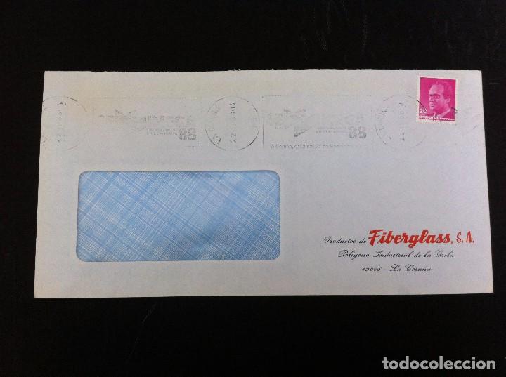 Sammelleidenschaft Andere Papierartikel: SOBRE COMERCIAL (FIBERGLASS) LA GRELA, CORU&Ntilde;A.  1988