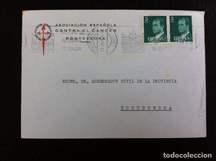 Sammelleidenschaft Andere Papierartikel: SOBRE COMERCIAL  (ASOCIACI&Oacute;N ESPA&Ntilde;OLA CONTRA EL C&Aacute;NCER)  PONTEVEDRA.  1981