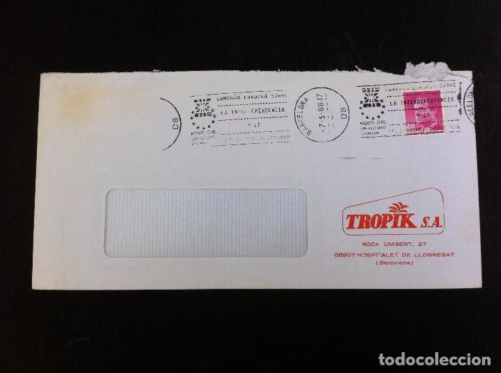 Sammelleidenschaft Andere Papierartikel: SOBRE COMERCIAL (TROPIK) HOSPITALET DE LLOBREGAT. BARCELONA. 1988