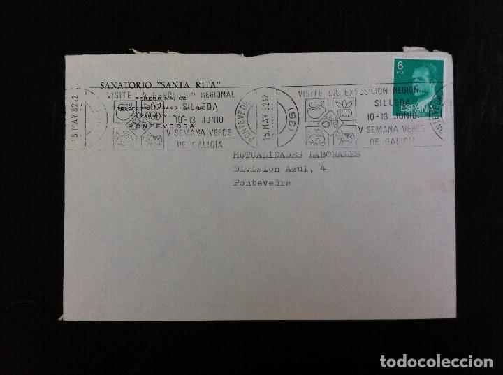 Outros artigos de papel: SOBRE COMERCIAL (SANATORIO SANTA RITA) PONTEVEDRA. 1982