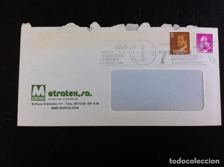 Sammelleidenschaft Andere Papierartikel: SOBRE COMERCIAL (METRATEX, S.A.). BARCELONA 1986