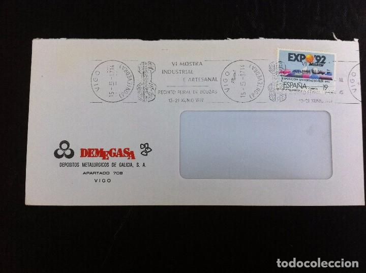 Sammelleidenschaft Andere Papierartikel: SOBRE COMERCIAL (DEMEGASA) DEP&Oacute;SITOS METAL&Uacute;RGICOS DE GALICIA.  VIGO. 1987