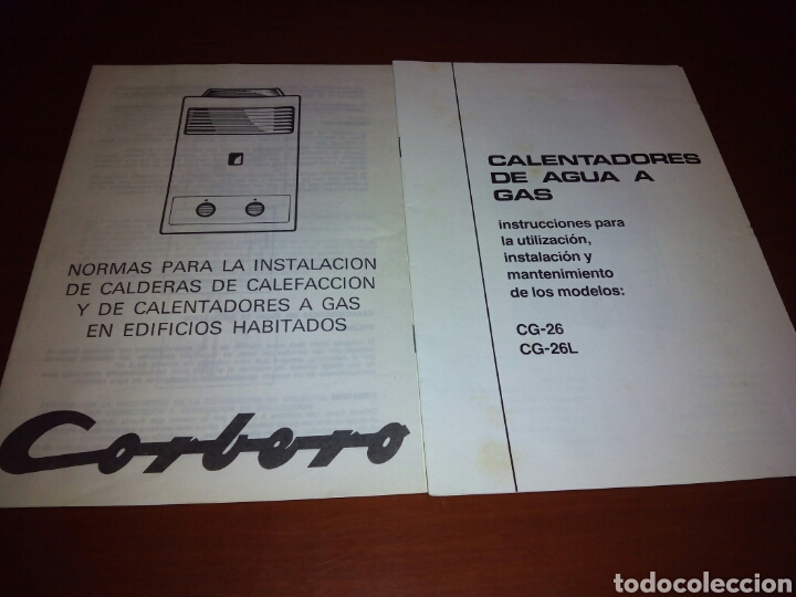 Collectionnisme Papier divers: Normas instalaci&oacute;n calentadores y calderas Corber&oacute;.