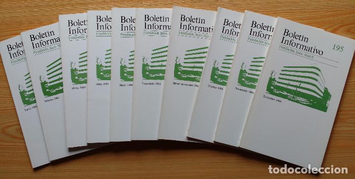 Otros art&iacute;culos de coleccionismo en papel: BOLETIN INFORMATIVO FUNDACION JUAN MARCH - 1989 (COMPLETO)