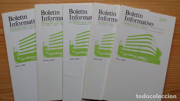 Otros art&iacute;culos de coleccionismo en papel: BOLETIN INFORMATIVO FUNDACION JUAN MARCH - 1996