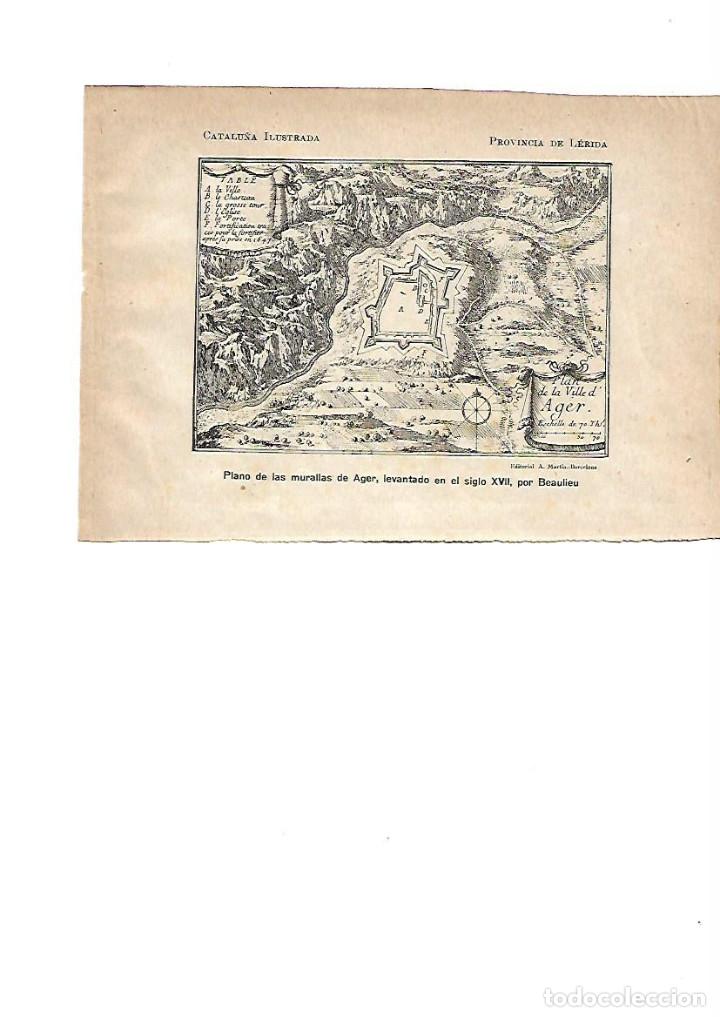 Paper Collecting Others: A&Ntilde;O 1922 HOJA SUELTA DE REVISTA MAPA PLANO DE LAS MURALLAS DE AGER S.XVII TRAZADO POR BEAULIEU