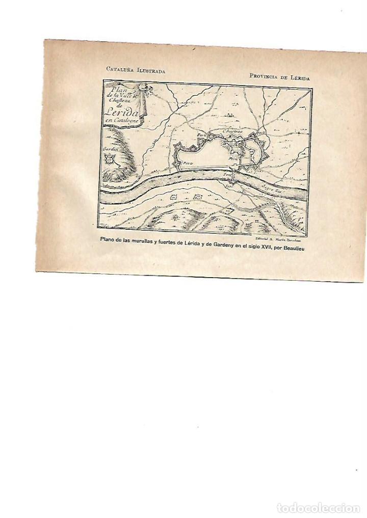 Paper Collecting Others: A&Ntilde;O 1922 HOJA SUELTA DE REVISTA FUERTES MURALLAS DE LERIDA Y GARDENY S.VII SEGUN BEAULIEU