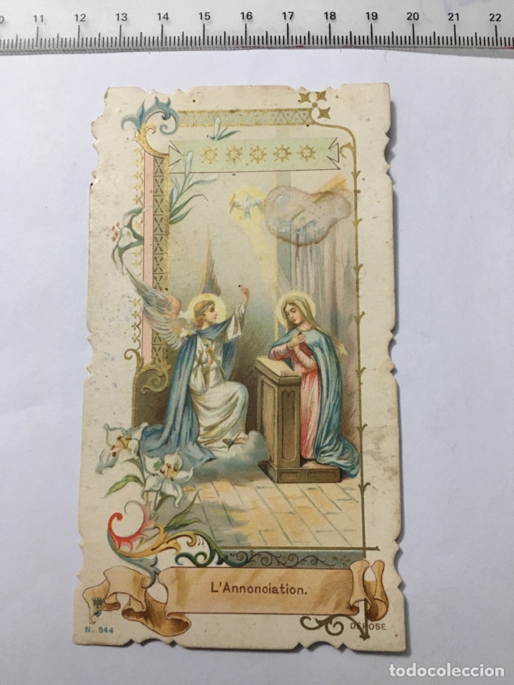 Altri oggetti di carta: ESTAMPA. L&rsquo; ANNONCIATION. LA ANUNCIACI&Oacute;N. DEPOSE. H. 1920?