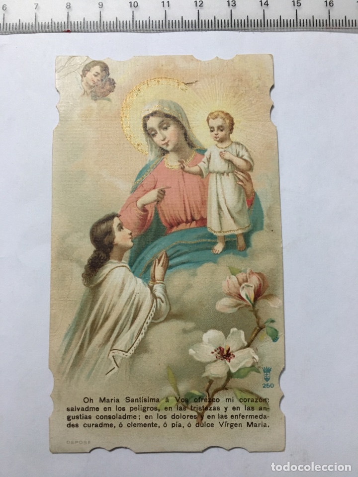Otros art&iacute;culos de coleccionismo en papel: ESTAMPA RELIG. VIRGEN MAR&Iacute;A CON NI&Ntilde;O JES&Uacute;S. H. 1920