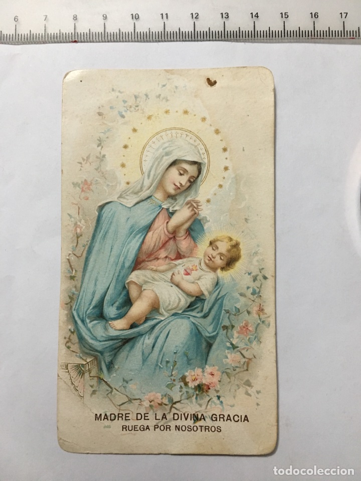 Altri oggetti di carta: ESTAMPA RELIG. MADRE DE LA DIVINA GRACIA. H. 1920